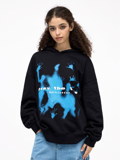 Abstraction Shadow Print Hoodie