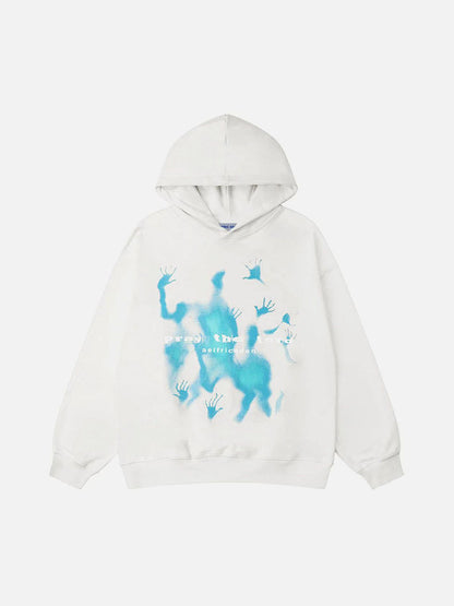 Abstraction Shadow Print Hoodie