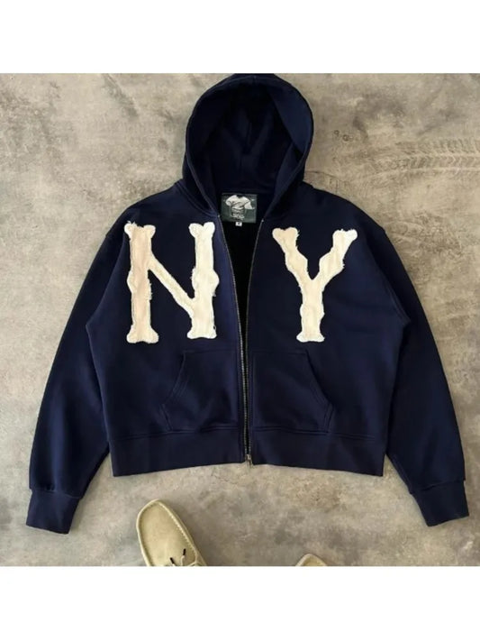 NY Vintage Zipper Hoodie