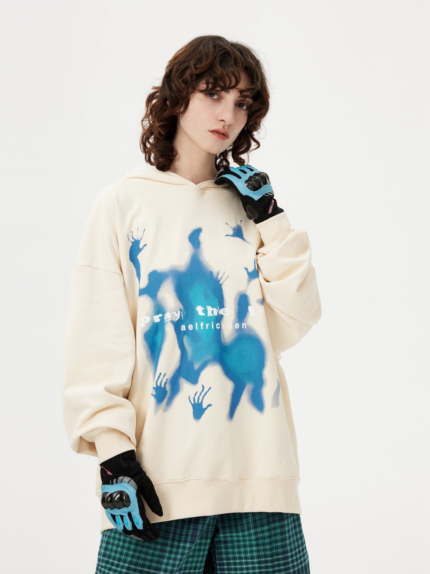 Abstraction Shadow Print Hoodie