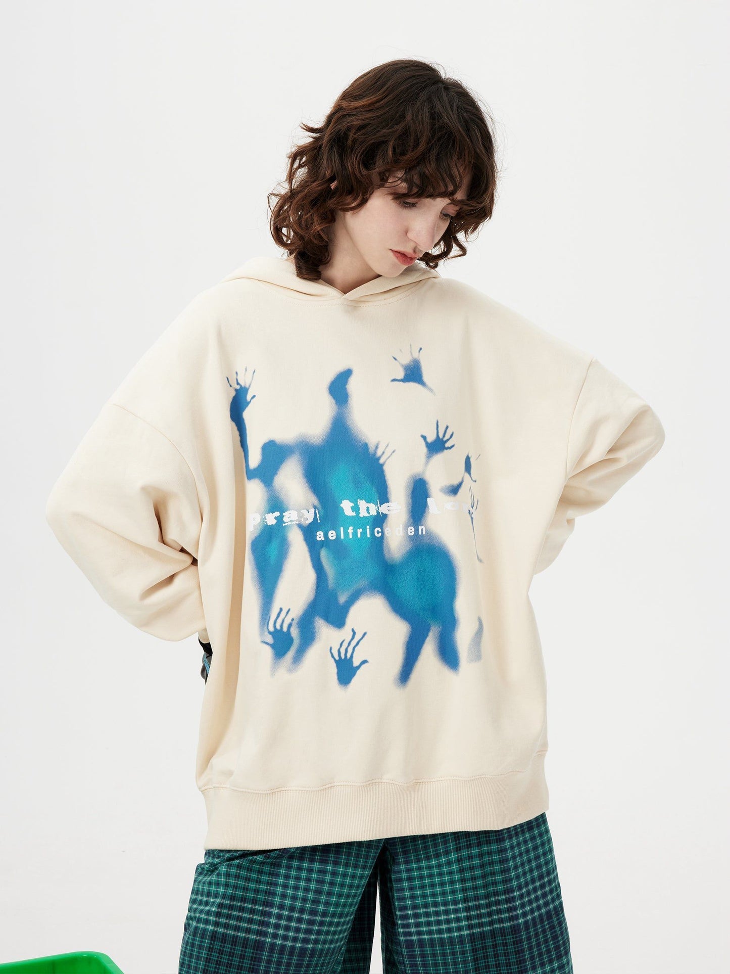 Abstraction Shadow Print Hoodie